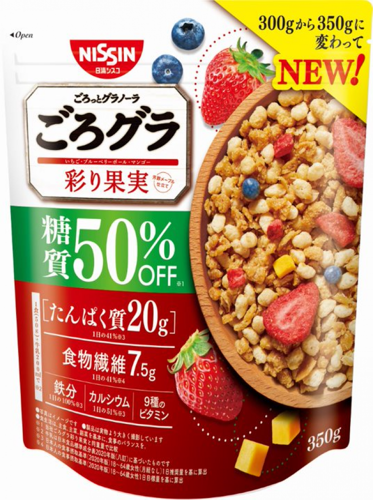 ごろグラ 糖質50%オフ 彩り果実 350g – 日清食品グループ オンラインストア