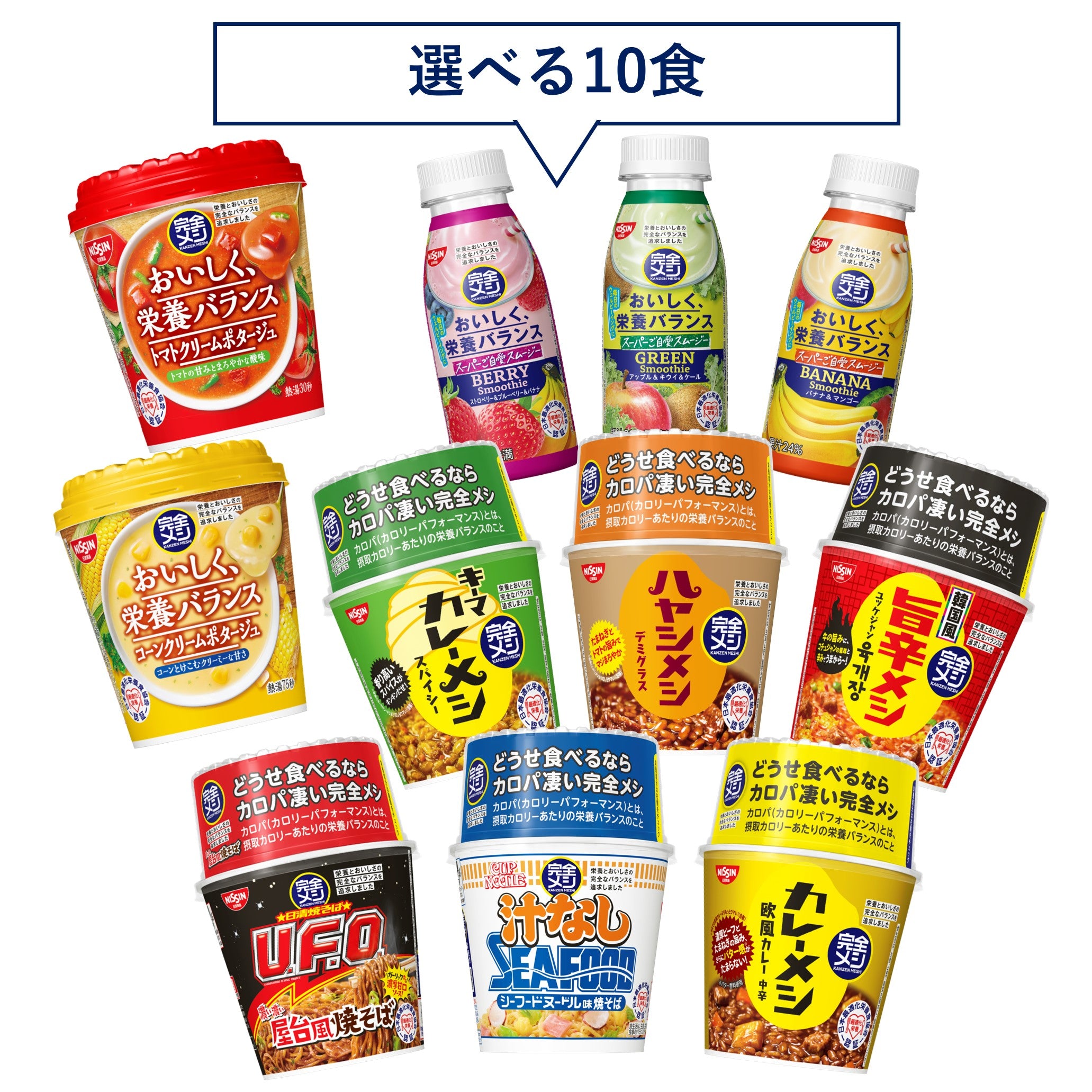 完全メシ 10食セレクトセット – 日清食品グループ オンラインストア