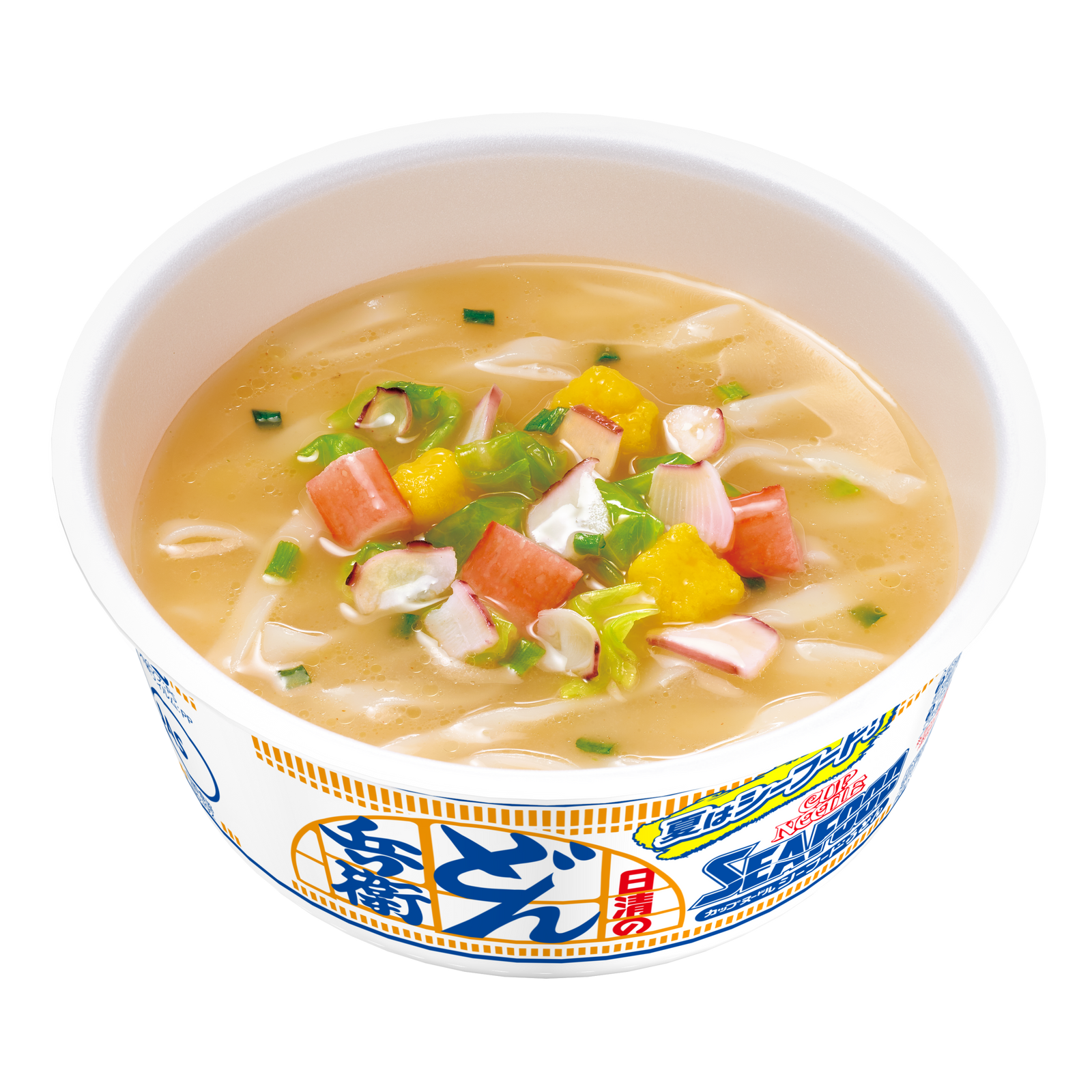 日清のどん兵衛 カップヌードルシーフードうどん – 日清食品