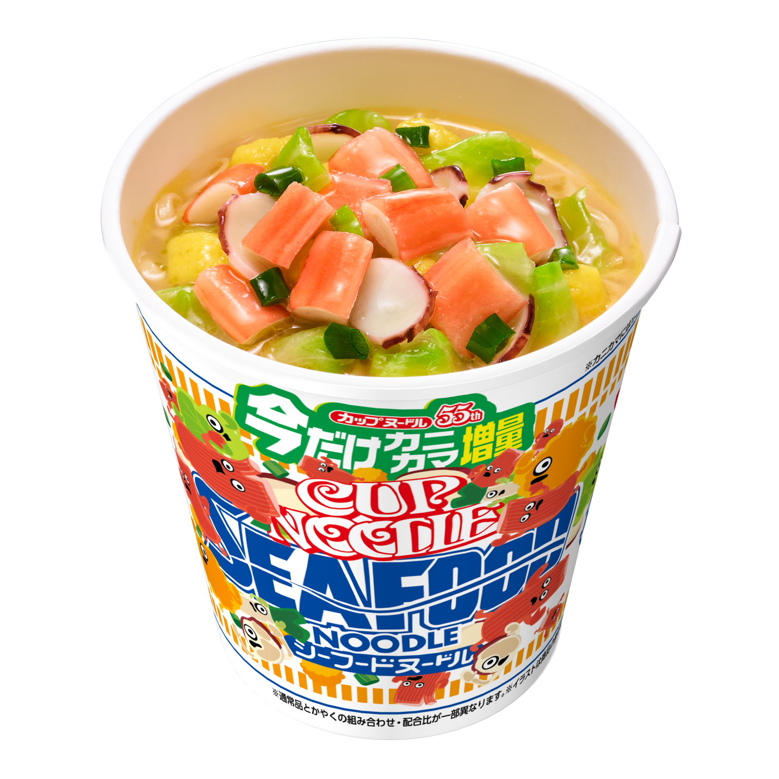 カップヌードル シーフードヌードル 今だけカニカマ増量 – 日清食品