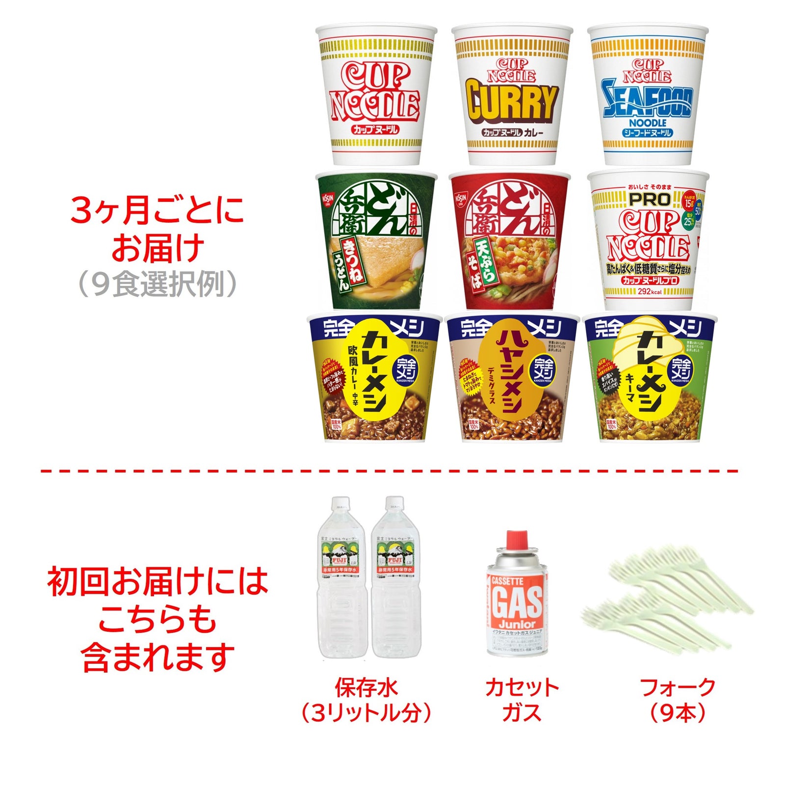 カップヌードルローリングストックセット　日清 カップヌードル ローリングストックファミリーセット(消耗品セット