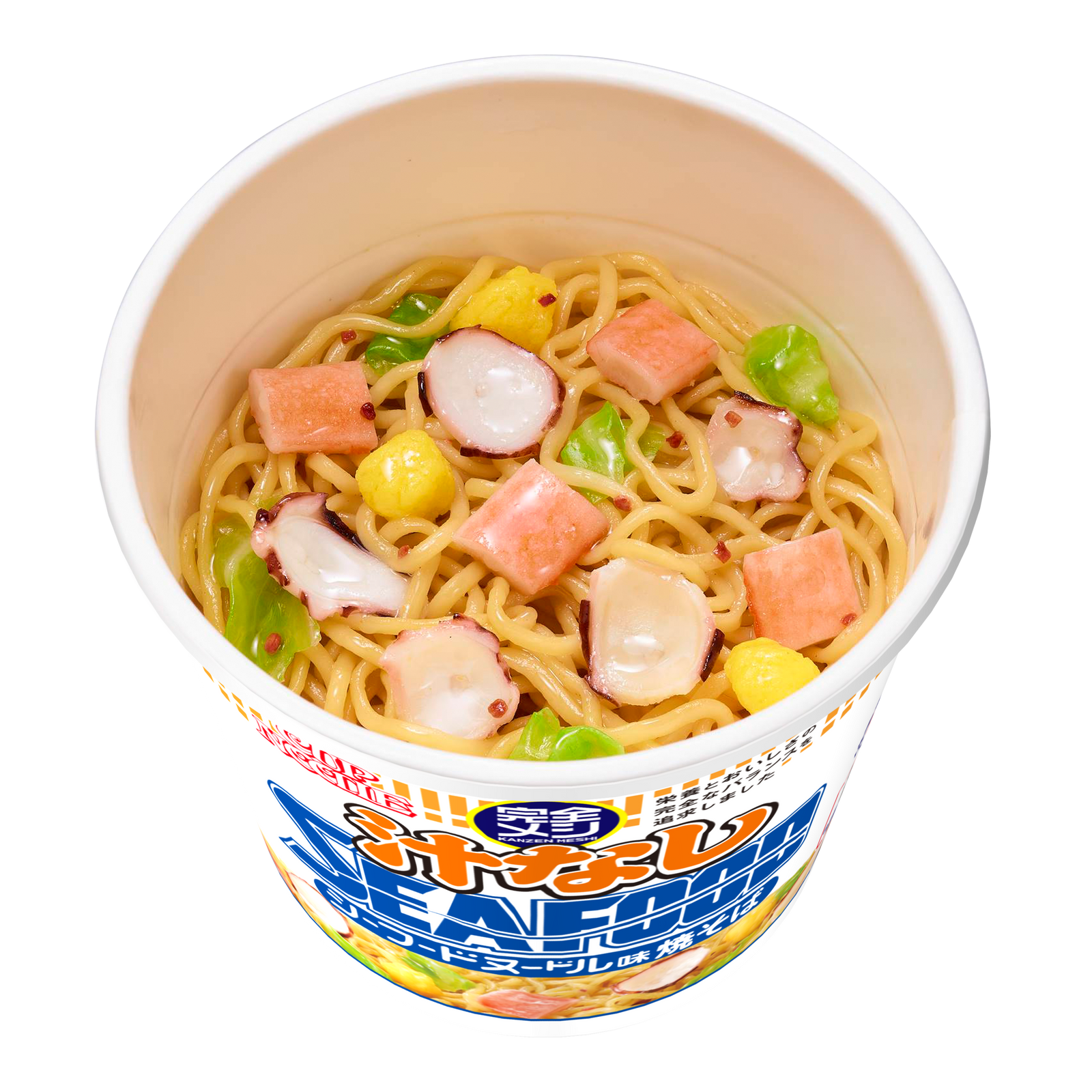 日清 完全メシ 汁なしシーフード＆カップヌードル 焼きそば 各18食 計36食 完全メシ 汁なしカップヌードル シーフードヌードル – 日清食品