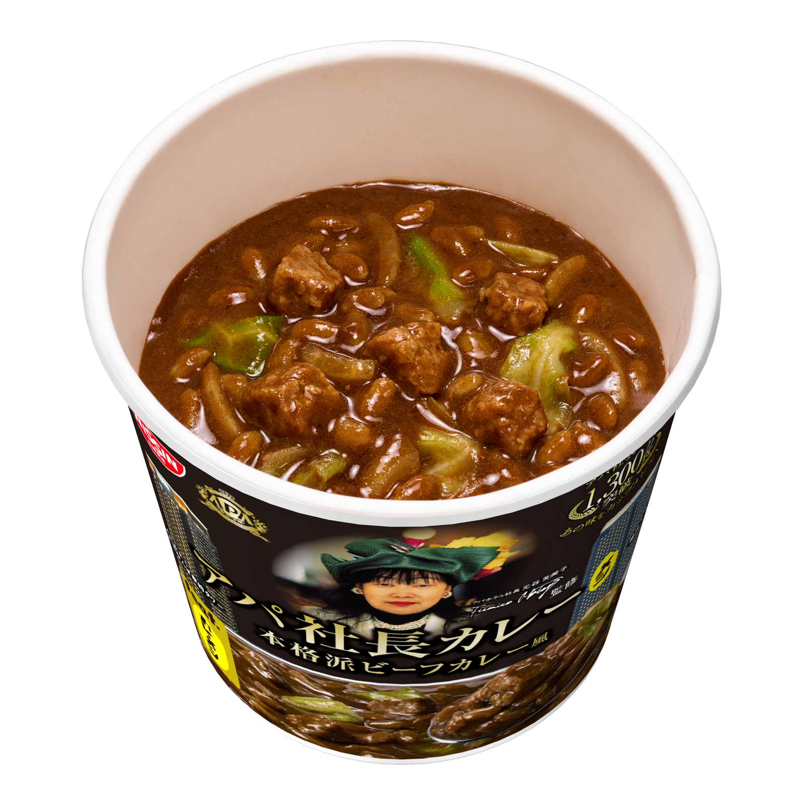 アパカレー　アパ社長カレー　 本格派ビーフカレー　20食　APAホテル アパ社長カレーメシ 本格派ビーフカレー風 – 日清食品グループ