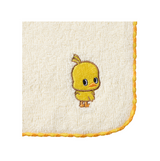 ひよこちゃん 刺繍タオルハンカチ オフホワイト