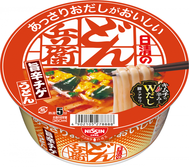 日清のあっさりおだしがおいしいどん兵衛 旨辛チゲうどん(賞味期限：2025年01月04日)