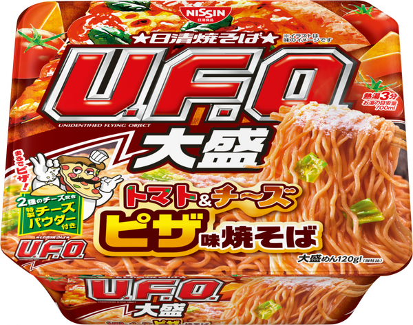 日清焼そばU.F.O.大盛 トマト&チーズ ピザ味焼そば(賞味期限：2025年03月18日)