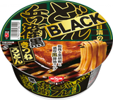 日清のBLACKどん兵衛 黒きつねうどん 粗挽き黒胡椒と濃厚黒醤油スープ