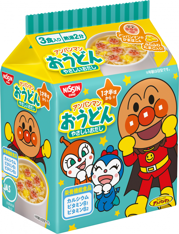 アンパンマンおうどん やさしいおだし 3食パック(賞味期限：2025年10月06日)